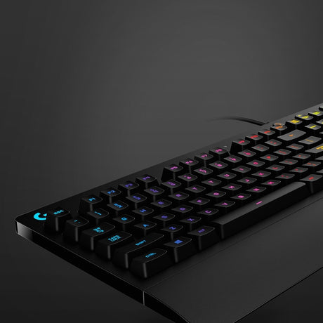 Logitech G213 Prodigy Gaming Keyboard - Wired RGB Backlit Keyboard with Mech-dome Keys, Palm Rest, Adjustable Feet, Media Controls, USB, Compatible with Windows — 920-008083