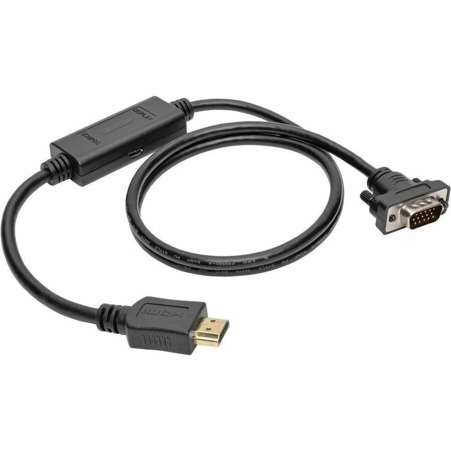 Eaton Tripp Lite Series HDMI to VGA Active Adapter Cable (HDMI to Low-Profile HD15 M/M), 6 ft. (1.8 m), TAA — P566-006-VGA