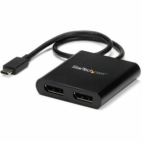 StarTech.com USB-C to Dual DisplayPort 1.2 Adapter, USB Type-C Multi-Monitor MST Hub, Dual 4K 30Hz DP Display Extender/Splitter, Windows — MSTCDP122DP