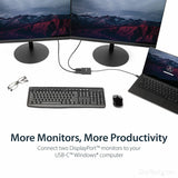 StarTech.com USB-C to Dual DisplayPort 1.2 Adapter, USB Type-C Multi-Monitor MST Hub, Dual 4K 30Hz DP Display Extender/Splitter, Windows — MSTCDP122DP