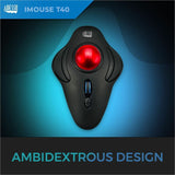 Adesso iMouse T40 Wireless Programmable Ergonomic Trackball Mouse — iMouse T40