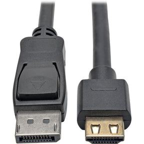 Eaton Tripp Lite Series DisplayPort 1.2 to HDMI Active Adapter Cable (M/M), 4K 60 Hz, Gripping HDMI Plug, HDCP 2.2, 12 ft. (3.7 m) — P582-012-HD-V2A