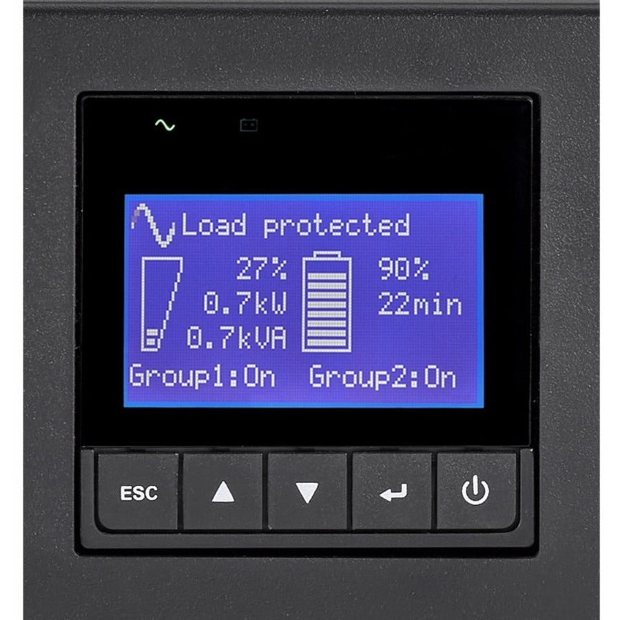 Eaton 9PX 1500VA 1350W 120V Online Double-Conversion UPS - 5-15P, 8x 5-15R Outlets, Lithium-ion Battery, Cybersecure Network Card Option, 2U Rack/Tower — 9PX1500RT-L