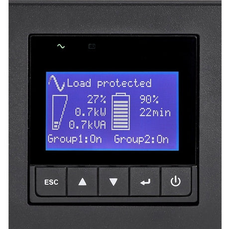 Eaton 9PX 1500VA 1350W 120V Online Double-Conversion UPS - 5-15P, 8x 5-15R Outlets, Lithium-ion Battery, Cybersecure Network Card Option, 2U Rack/Tower — 9PX1500RT-L