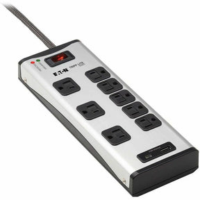 Eaton Tripp Lite Series 8-Outlet Surge Protector with 1 USB-A and 1 USB-C (3.9A Shared) - 8 ft. Cord, 2100 Joules, Metal Housing — TLM88USBC