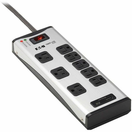 Eaton Tripp Lite Series 8-Outlet Surge Protector with 1 USB-A and 1 USB-C (3.9A Shared) - 8 ft. Cord, 2100 Joules, Metal Housing — TLM88USBC