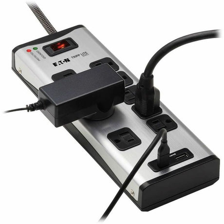 Eaton Tripp Lite Series 8-Outlet Surge Protector with 1 USB-A and 1 USB-C (3.9A Shared) - 8 ft. Cord, 2100 Joules, Metal Housing — TLM88USBC