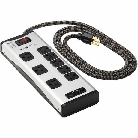 Eaton Tripp Lite Series 8-Outlet Surge Protector with 1 USB-A and 1 USB-C (3.9A Shared) - 8 ft. Cord, 2100 Joules, Metal Housing — TLM88USBC