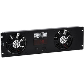 Eaton Tripp Lite Series 3U Digital Temperature Sensor with 2 12VDC High-Performance Fans, Blanking Panel, LCD — SRFAN3UTEMP