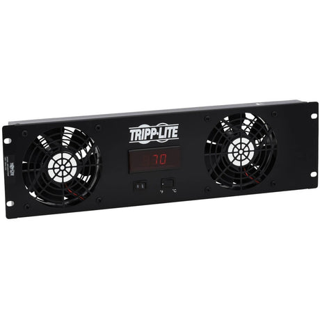 Eaton Tripp Lite Series 3U Digital Temperature Sensor with 2 12VDC High-Performance Fans, Blanking Panel, LCD — SRFAN3UTEMP