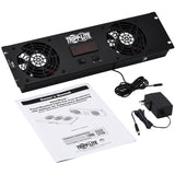 Eaton Tripp Lite Series 3U Digital Temperature Sensor with 2 12VDC High-Performance Fans, Blanking Panel, LCD — SRFAN3UTEMP
