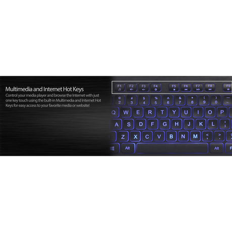 Adesso Large Print Illuminated Desktop Keyboard — AKB-139EB