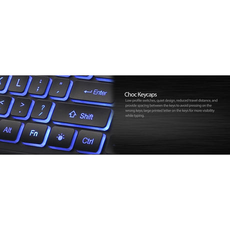 Adesso Large Print Illuminated Desktop Keyboard — AKB-139EB