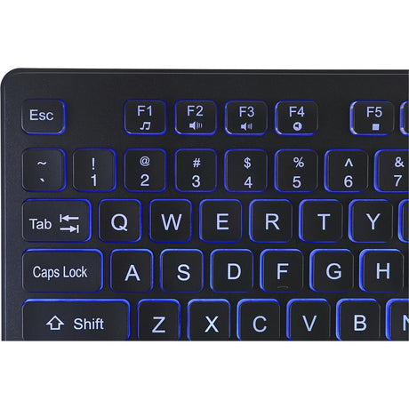Adesso Large Print Illuminated Desktop Keyboard — AKB-139EB