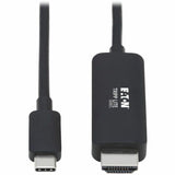 Eaton Tripp Lite Series USB-C to HDMI Adapter Cable (M/M), 4K, 4:4:4, Thunderbolt 3 Compatible, Black, 3 ft. (0.9 m) — U444-003-HBE