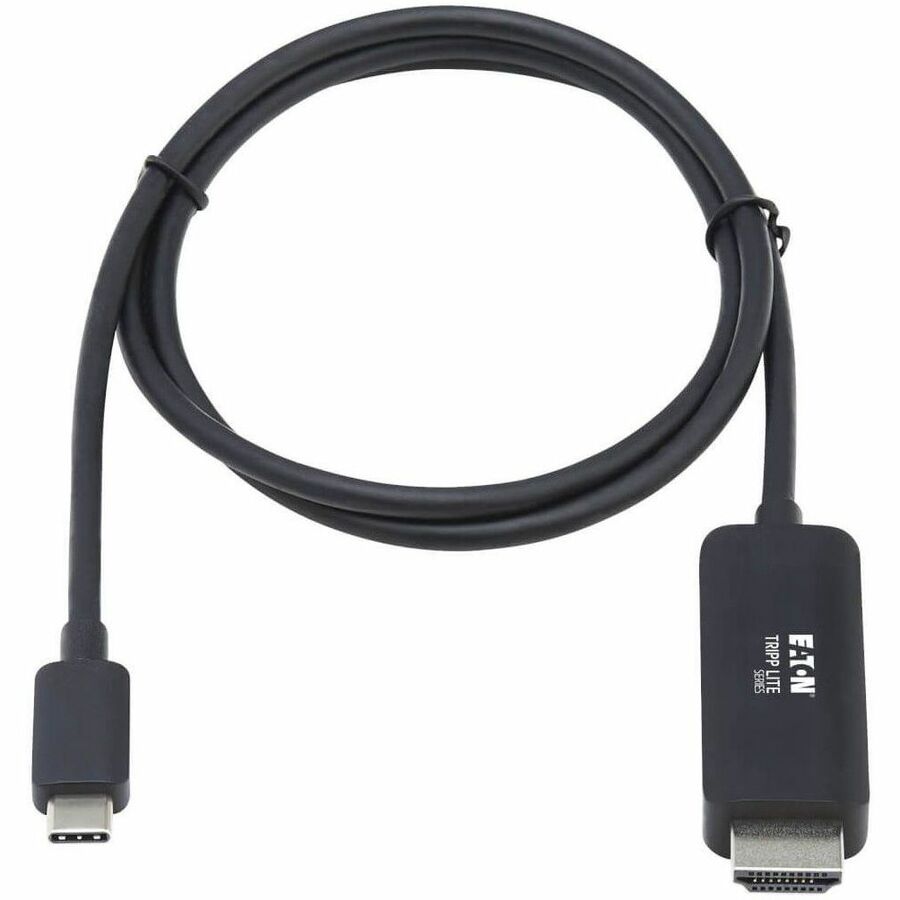 Eaton Tripp Lite Series USB-C to HDMI Adapter Cable (M/M), 4K, 4:4:4, Thunderbolt 3 Compatible, Black, 3 ft. (0.9 m) — U444-003-HBE