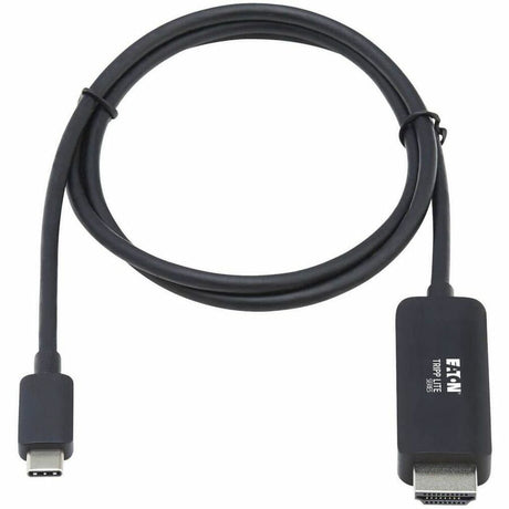 Eaton Tripp Lite Series USB-C to HDMI Adapter Cable (M/M), 4K, 4:4:4, Thunderbolt 3 Compatible, Black, 3 ft. (0.9 m) — U444-003-HBE