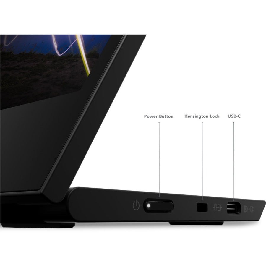 Lenovo ThinkVision M15 16" Class Full HD LED Monitor - 16:9 - Raven Black — 62CAUAR1US