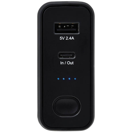 Eaton Tripp Lite Series Portable 5000mAh 2-Port Mobile Power Bank and USB Battery Wall Charger Combo - Direct Plug, Black — UPBW-05K0-1A1C