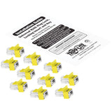 Eaton Tripp Lite Series Universal RJ45 Locking Inserts, Yellow, 10 Pack — N2LPLUG-010-YW