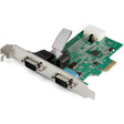 StarTech.com 2-port PCI Express RS232 Serial Adapter Card - PCIe to Dual Serial DB9 RS-232 Controller - 16950 UART - Windows and Linux — PEX2S953