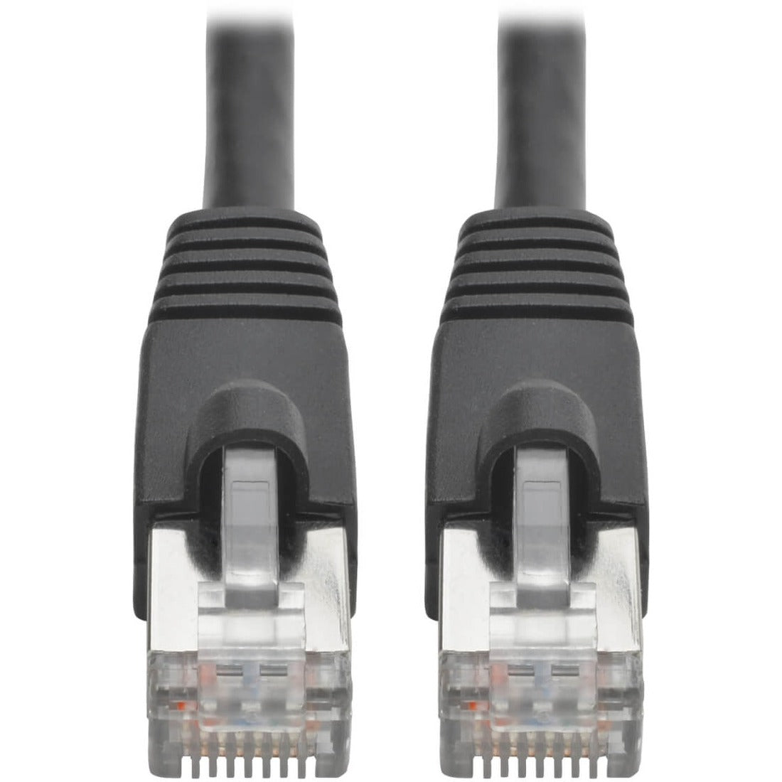 Eaton Tripp Lite Series Cat6a 10G Snagless Shielded STP Ethernet Cable (RJ45 M/M), PoE, Black, 8 ft. (2.43 m) — N262-008-BK