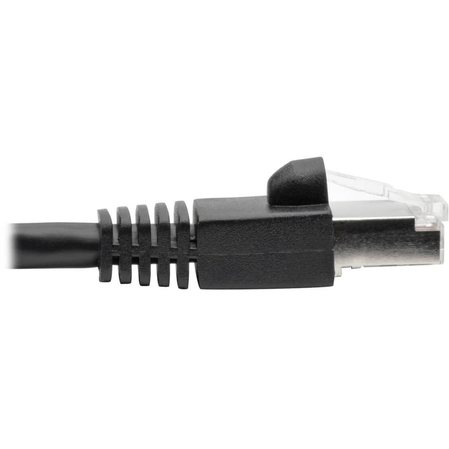 Eaton Tripp Lite Series Cat6a 10G Snagless Shielded STP Ethernet Cable (RJ45 M/M), PoE, Black, 8 ft. (2.43 m) — N262-008-BK