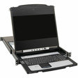 Eaton Tripp Lite Series 8-Port NetDirector DisplayPort KVM Switch Console with 17 in. LCD, Dual Rail, 1U Rack-Mount, TAA — B030-DP08-17D