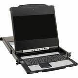 Eaton Tripp Lite Series 8-Port NetDirector DisplayPort KVM Switch Console with 17 in. LCD, Dual Rail, 1U Rack-Mount, TAA — B030-DP08-17D