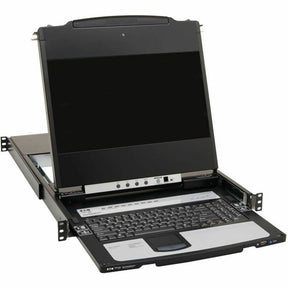 Eaton Tripp Lite Series 8-Port NetDirector DisplayPort KVM Switch Console with 17 in. LCD, Dual Rail, 1U Rack-Mount, TAA — B030-DP08-17D