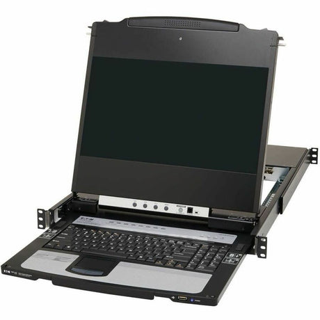 Eaton Tripp Lite Series 8-Port NetDirector DisplayPort KVM Switch Console with 17 in. LCD, Dual Rail, 1U Rack-Mount, TAA — B030-DP08-17D