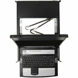 Eaton Tripp Lite Series 8-Port NetDirector DisplayPort KVM Switch Console with 17 in. LCD, Dual Rail, 1U Rack-Mount, TAA — B030-DP08-17D