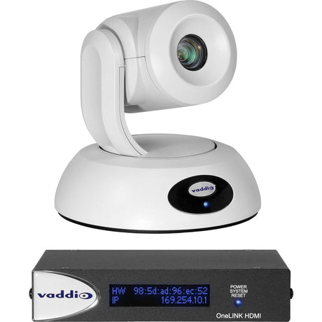 Vaddio RoboSHOT 12E HDBT OneLINK HDMI Video Conferencing System - Includes PTZ Camera and HDMI Interface - White — 999-99600-100W