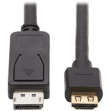 Eaton Tripp Lite Series DisplayPort 1.2 to HDMI Active Adapter Cable (M/M), 4K 60 Hz, HDR, Secure-Grip Plugs, Black, 10 ft. (3.1 m) — P582-010-4K6AE