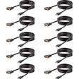 StarTech.com 6ft (1.8m) HDMI to DVI Cable, DVI-D to HDMI Display Cable (1920x1200p), 10 Pack, Black, HDMI to DVI-D Adapter Cord M/M — HDMIDVIMM610PK