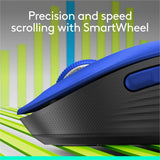 Logitech Signature M650 L Full Size Wireless Mouse - For Large Sized Hands, 2-Year Battery, Silent Clicks, Blue — 910-006232
