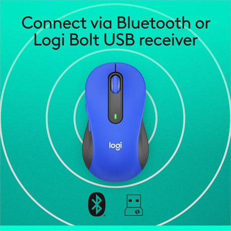 Logitech Signature M650 L Full Size Wireless Mouse - For Large Sized Hands, 2-Year Battery, Silent Clicks, Blue — 910-006232