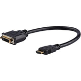 StarTech.com 8in (20cm) HDMI to DVI Adapter, DVI-D to HDMI (1920x1200p), 10 Pack, HDMI Male to DVI-D Female Cable, HDMI to DVI Cord, Black — HDDVIMF8IN10PK