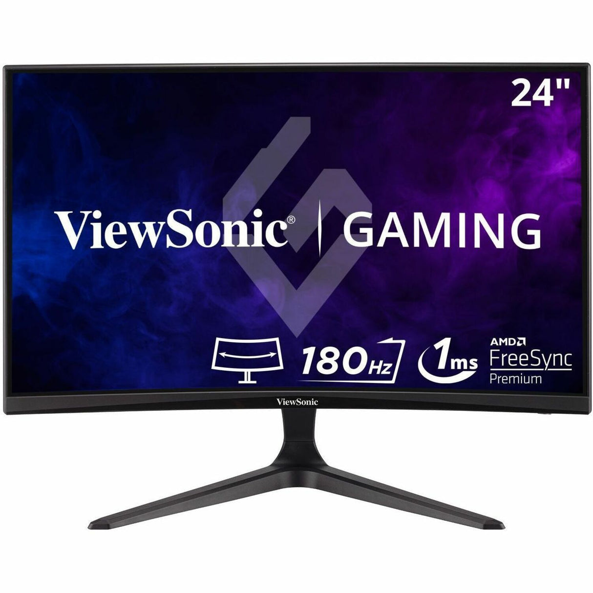 ViewSonic VX2418C 24 Inch 1080p 1ms 180Hz Curved Gaming Monitor with FreeSync Premium, Eye Care, HDMI and DisplayPort — VX2418C