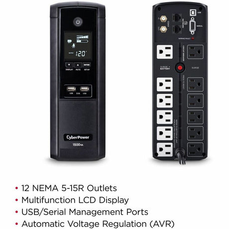 CyberPower BRG1500AVRLCD2 Intelligent LCD UPS Systems — BRG1500AVRLCD2