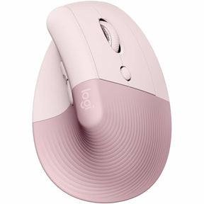 Logitech Lift Vertical Ergonomic Mouse, Wireless, Bluetooth or Logi Bolt USB receiver, Quiet clicks, 4 buttons, Rose — 910-006472
