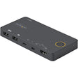 StarTech.com 2 Port Hybrid USB-A + HDMI & USB-C KVM Switch, Single 4K 60Hz HDMI 2.0 Monitor, Compact Desktop and/or Laptop HDMI KVM Switch — SV221HUC4K