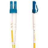 StarTech.com 2m (6.6ft) LC to SC (UPC) OS2 Single Mode Duplex Fiber Optic Cable, 9/125, 100G, Low Insertion Loss, LSZH Fiber Jumper Cord — SMLCSC-OS2-2M