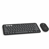 Logitech Pebble 2 Combo for Mac, Wireless Keyboard and Mouse, Slim, Quiet and Portable, Customizable, Tonal Graphite — 920-012200