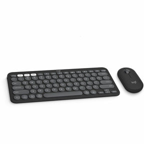 Logitech Pebble 2 Combo for Mac, Wireless Keyboard and Mouse, Slim, Quiet and Portable, Customizable, Tonal Graphite — 920-012200