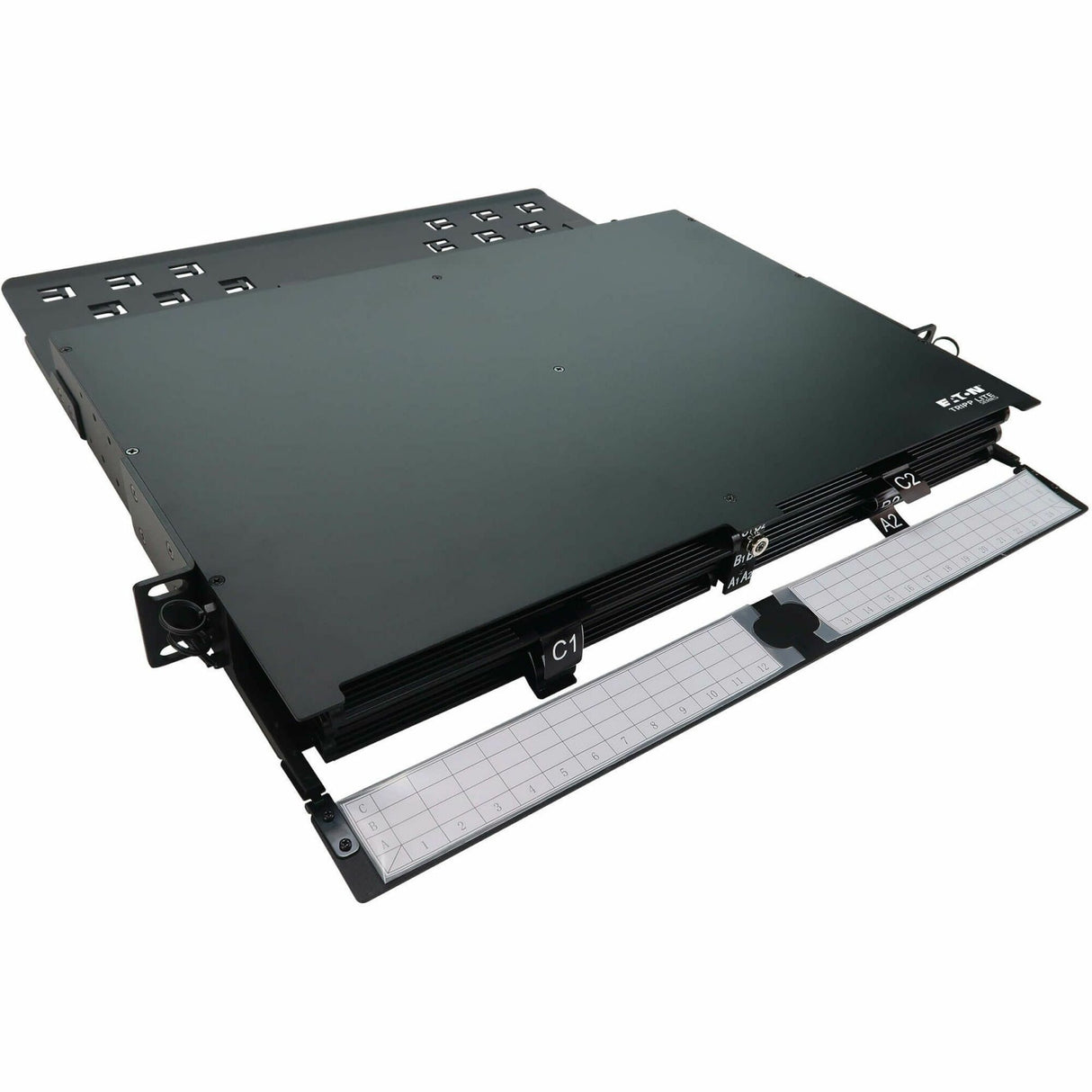 Eaton Tripp Lite Series High-Density Panel Fiber Splice Enclosure - 6 Splicing Cassettes, 144 LC/UPC SM 0.9 mm, 1.5 m Pigtail, 1U Rack — N600P-144U-6