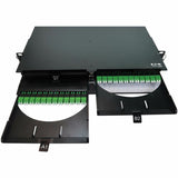 Eaton Tripp Lite Series High-Density Panel Fiber Splice Enclosure - 6 Splicing Cassettes, 144 LC/APC SM 0.9 mm, 1.5 m Pigtail, 1U Rack — N600P-144A-6