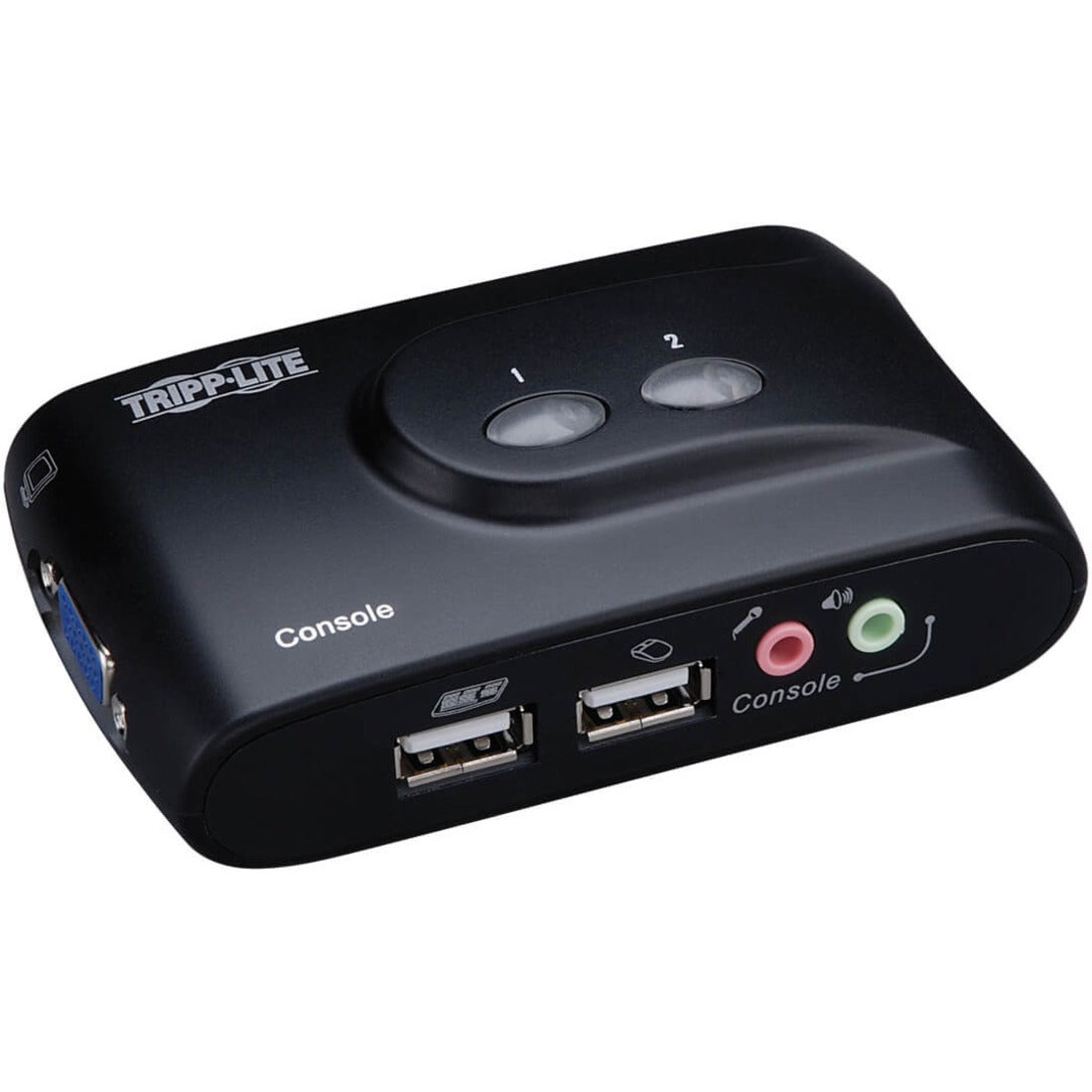 Eaton Tripp Lite Series 2-Port Compact USB KVM Switch with Audio and Cable — B004-VUA2-K-R