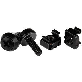StarTech.com M5 x 12mm - Screws and Cage Nuts - 100 Pack, Black - M5 Mounting Screws & Cage Nuts for Server Rack & Cabinet — CABSCREWM52B