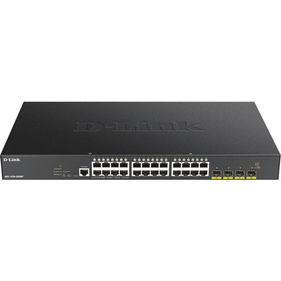 D-Link 28-Port 10-Gigabit Smart Managed PoE Switch — DGS-1250-28XMP-6KV